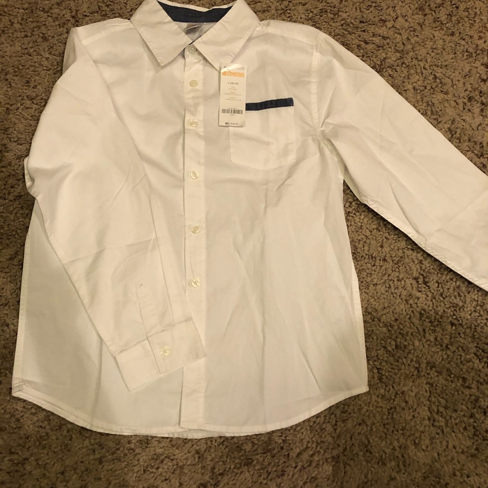 Boys long sleeve whit button up